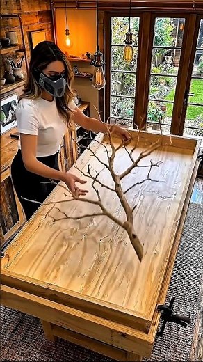 Incredible DIY Glowing Epoxy Resin Tree Table Build! (Satisfying ASMR)🌳✨