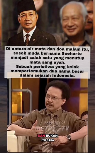 Di antara air mata dan doa malam itu, sosok muda bernama Soeharto menjadi salah satu yang menutup mata sang ayah. Sebuah peristiwa yang kelak mempertemukan dua nama besar dalam sejarah Indonesia. #habibi #soeharto #sejarahindonesia #kisahsejarah #mantanpresidenindonesia | Diana Channel