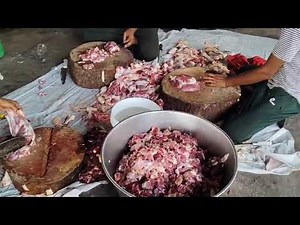 Desi Mutton Cutting Full Process | Real Goat Meat Cutting India/# p-6