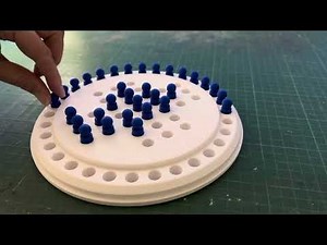 How to complete the Solitaire game - Solitaire game completed on a 3D printed Solitaire board