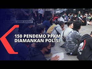 Demo Tolak PPKM Berujung Ricuh, 150 Pemuda Diamakan Polisi