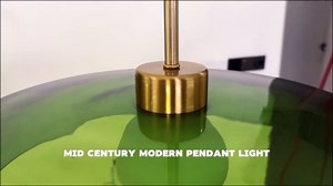 Pendant Lights Kitchen Island: Mid-Century Modern Hanging Light Fixture - Glass Pendant Lamp for Entryway Dining Room Over Table Bedside (Orange, 25cm/9.84inch)