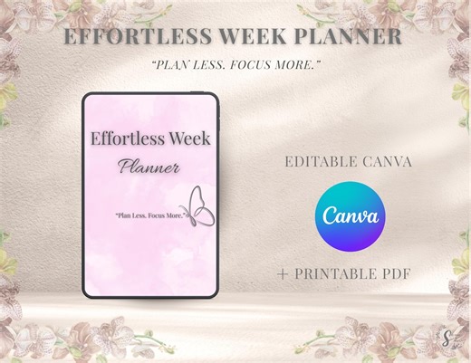 Minimalist Weekly Planner | Printable PDF | Habit Tracker & Weekly Reset - Etsy