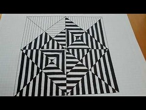 Draw an Optical Illusion Square step by step