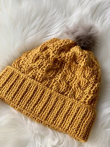 Crochet Hat with Cables - Winding Cables Hat - Exquisite Crochet UK