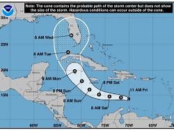 Met office monitoring progress of tropical depression