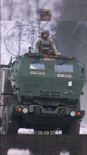 U.S. Army soldiers fires M142 High Mobility Artillery Rocket System (HIMARS)