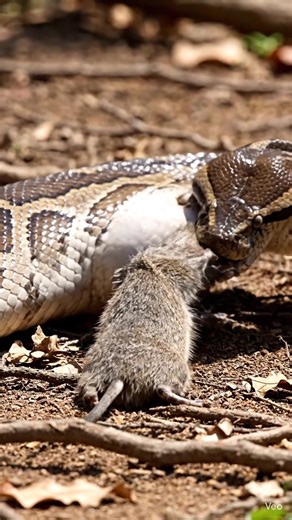 Python swallowing a rat | AI videos