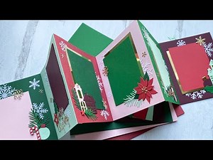 DIY Accordion Fold Christmas Mini Album