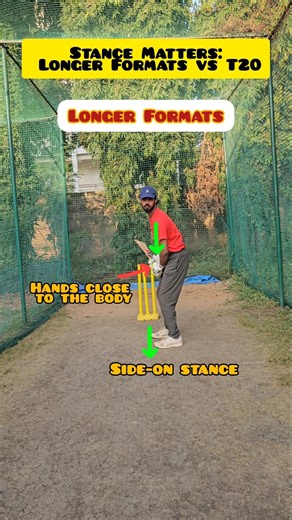 different stance for different formats #Cricket #BattingTips