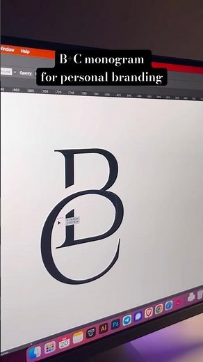 👀 Elegant BC Monogram Design ✨ | Custom Luxury Logo. How to create B+C monogram for branding