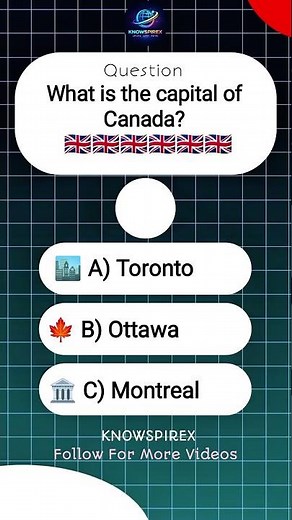 What Is the Capital of Canada? 🍁😳#canada
