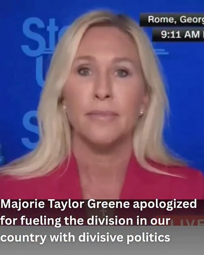 Majorie Taylor Greene apologized and says she wants unity in America, After years of adding fuel to the fire and being a bullhorn for MAGA talking points that have divided this nation | Contrasst