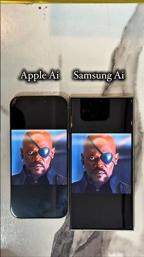 Apple AI vs Samsung AI 😱Eye Patch Remove Test | Shocking Results #shorts