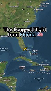 The longest flight from Florida 🇺🇸 | Flight and routes Every day