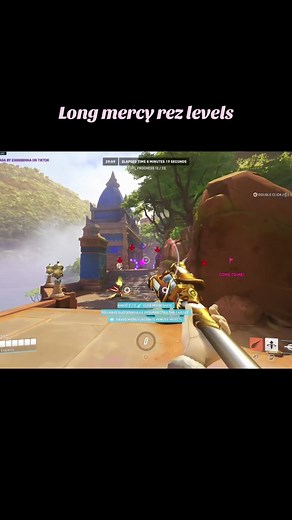 Slingshot rez are my fav. ˚✧˚ ༘ ⋆｡♡ Sharing some clips from this fun map! by @EggsBenna ✧♡ code: 44HB7 #mercyparkour #mercyparkourmaps #mercyparkourcodes #overwatch2 #mercyoverwatch #mercymain
