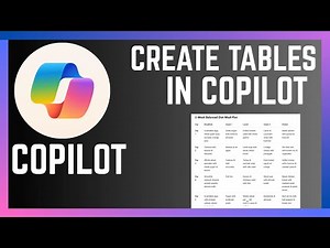 How To Create Tables In Microsoft Copilot | Convert Chats To Tables
