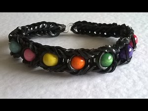 Beaded Fishtail Loom Band Bracelet