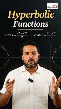 Hyperbolic Functions Explained 📐 | Engineering Maths Sem 1