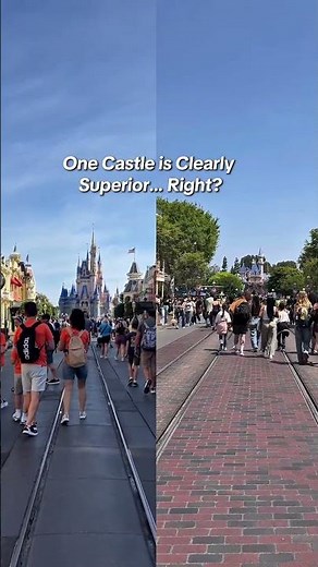 Which Disney Castle is Better? #disney #disneyparks