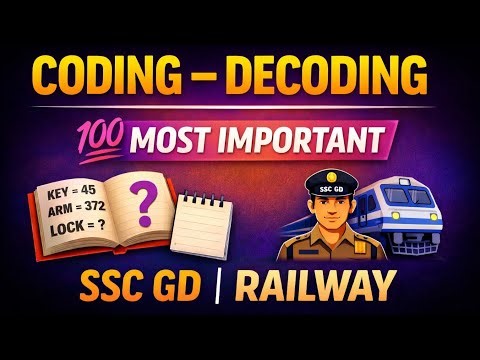 Coding–Decoding | Railway | SSC | AGNIVEER | Most Important