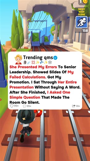 She presented my errors to senior leadership. Showed slides of my failed calculations. Got my promotion. I sat through her entire presentation without saying a word. After she finished, i asked one simple question that made the room go silent. #redditstories #redditreadings #storytime | Trending qms