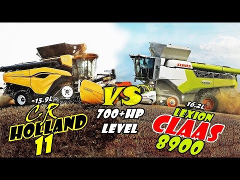 NEW! Holland CR11 Vs Claas 8900 LEXION Hybrid [Which is stronger/faster/cheaper/Thresh ph/Fuel use]