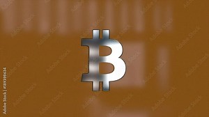 Abstract animation of bitcoin currency sign in digital cyberspace. Abstract animation of Bitcoin, digital currency symbol in digital cyberspace. See my portfolio for various color options. Stock Video