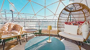 Taminique Hangs Out in Rockford’s Rooftop Igloos