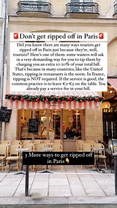 🚨 More ways to lose money in Paris 🚨 📣 Comment “FOOD” to get all of our local tips for eating in Paris. ⚠️ Important note: Not everyone in Paris is out to scam tourists; most people are kind and honest. However, we’ve seen countless messages lately in travel groups about tourists falling victim to these common scams. Here are three scams to watch out for—and what to do instead. FAKE ATTRACTION TICKETS: Websites sell counterfeit tickets to attractions like the Eiffel Tower, Louvre, or Versaill