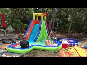 Banzai Slide N Soak Splash Park Inflatable Water Slide (Our first water slide)