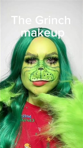 The Grinch makeup tutorial☺️#makeup #shorts #transformation #makeuptutorial