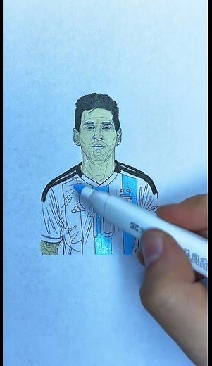 Coloring Leonel Messi 😱😱😱 #coloring #messi #football