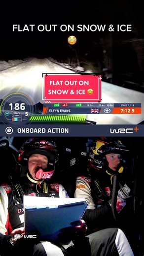 flat out on snow & ice at night 😳 #wrc #rally #snow #sweden #motorsport #racing