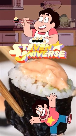 *STEVEN UNIVERSE* snack sushi in real life #stevenuniverse #shorts #cartoonfood
