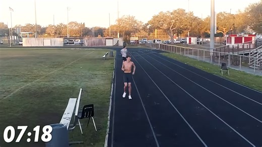 He runs a mile backwards - and the pace falls apart fast