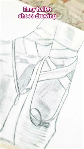 easy ballet shoes drawing...