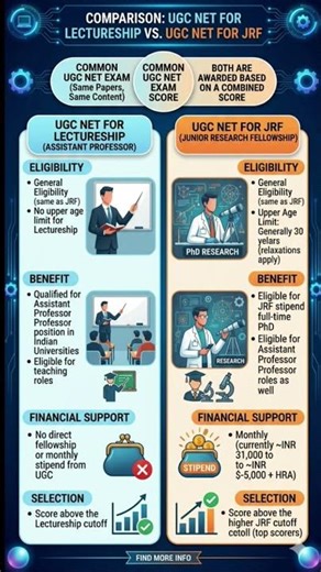 UGC NET Vs JRF | Difference Between NET & JRF | UGC NET & JRF क्या है ?#ugcnet#youtubeshorts#viral