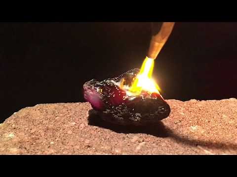 Melting Lava Rock Into Obsidian