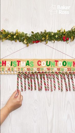How to Make a Candy Cane Christmas Countdown Sign | Baker Ross