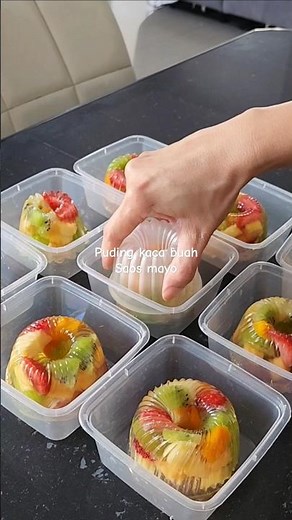 Belajar buat puding buah cantik sendiri