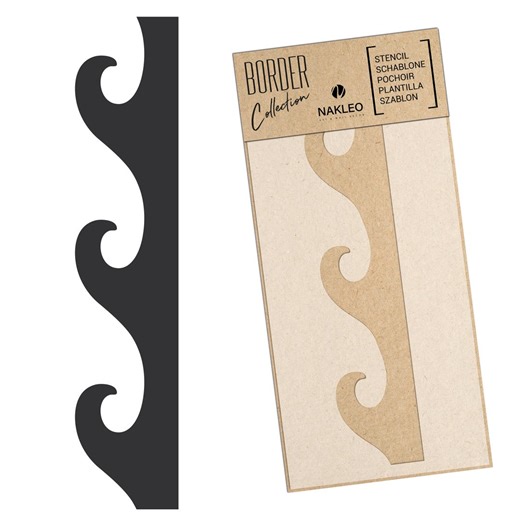 Sea Wave Border Stencil: Reusable Geometric Wall Template - Etsy