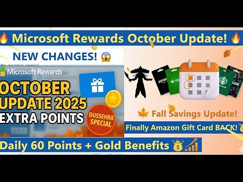 Microsoft Rewards October Update 2025 | Fall Savings + Dussehra Changes | Extra Points Trick