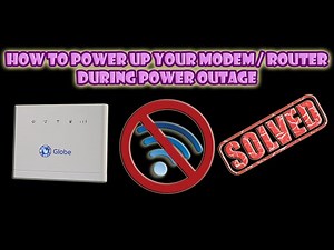 How to POWER UP your MODEM / ROUTER during POWER OUTAGE