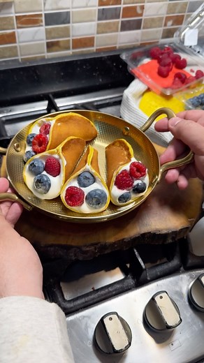 Saffron Qatayef Without Semolina Ingredients: • 1 ½ cups all-purpose flour •. 1/2 tsp baking powder • 1/2 tsp instant yeast • 1 tbsp sugar • ¼ tsp salt • 1 cup warm milk (or water for a lighter version) • ½ tsp saffron threads, soaked in ice cube • ½ tsp cardamom powder | Morcos Cuisine