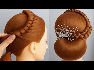 Beautiful Classic Low Bun Hairstyle | Easy Elegant Hairstyle for Wedding & Party