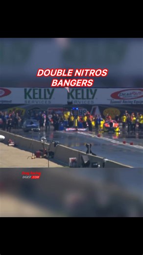 The rare double nitros explosion. It rare to see both cars in the same run have a nitros explosion. 💥 #nhra #dragracing #dragrace #love #racing #car #motorsport #mechanic #sports | Drag Racing Digest