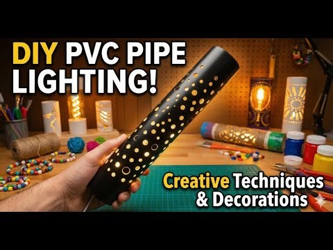 Boring Room? Stop Buying Expensive Lamps! DIY Black PVC Pipe Light Tutorial/arts lab and recycling