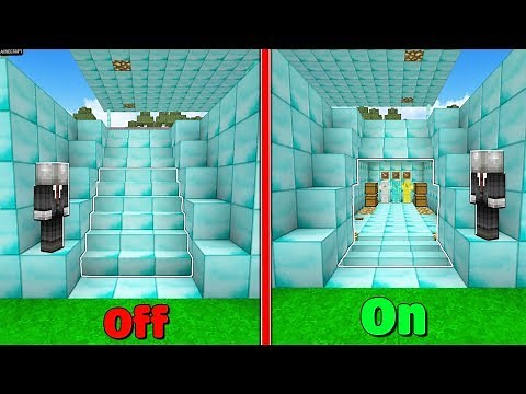 SlenderMan - XÂY ĐƯỜNG HẦM BÍ MẬT PHÍA SAU CẦU THANG KIM CƯƠNG ĐỂ GIẤU KHO BÁU TRONG MINECRAFT