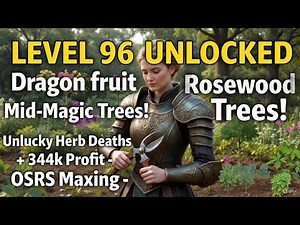 🌳 LEVEL 96 UNLOCKED Mid-Magic Trees! Unlucky Herb Deaths + 344k Profit 🪴 OSRS Maxing